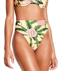 Agua Bendita x Target Yellow/Dark Olive/Blush Peony Botanical/Stripe Bottom